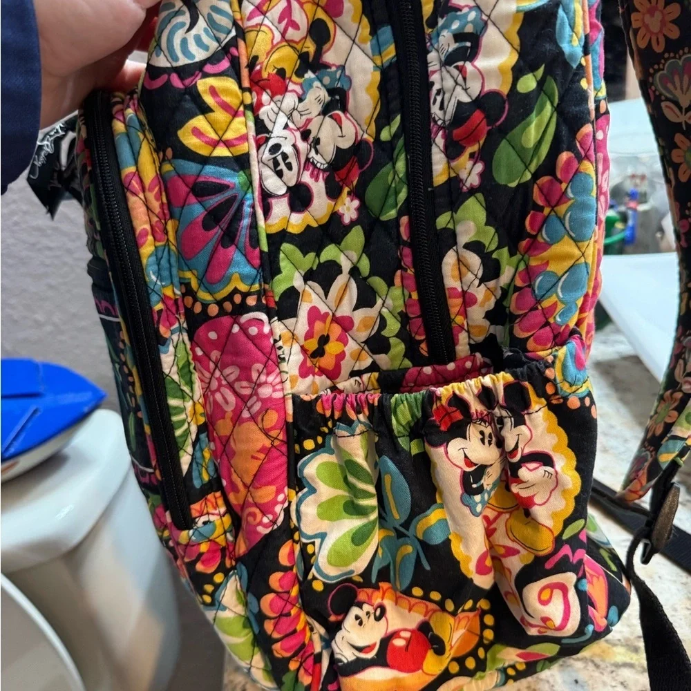 Vera Bradley Disney Parks Midnight with Mickey Quilted Backpack Retired Rare
